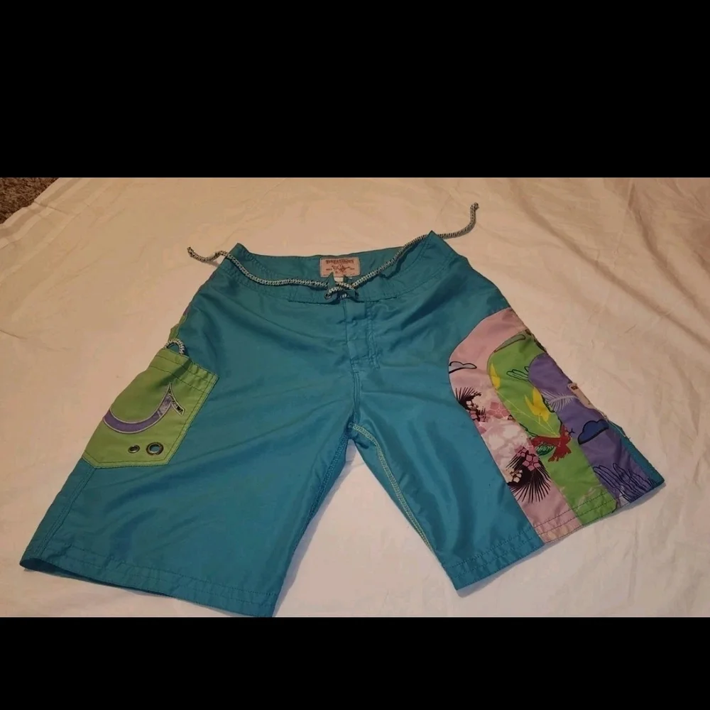 True Religion Swim Trunks Men’s Size 30 Multicolor Swimwear Board Shorts Vintage
